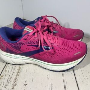 Brooks Womens Ghost 14 1203561B612 Pink Running Shoes Sneakers Size 9 B